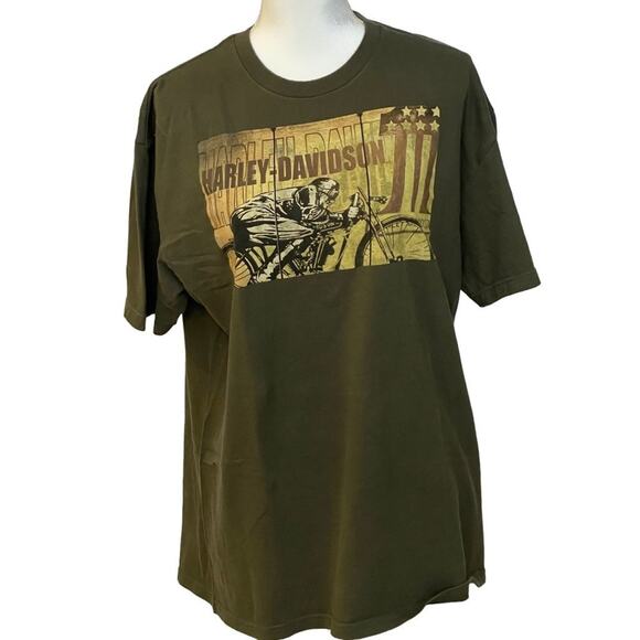 2012 Harley Davidson Adamer of St. Augustine Motorcycle Green T-Shirt Size XL - Picture 2 of 8